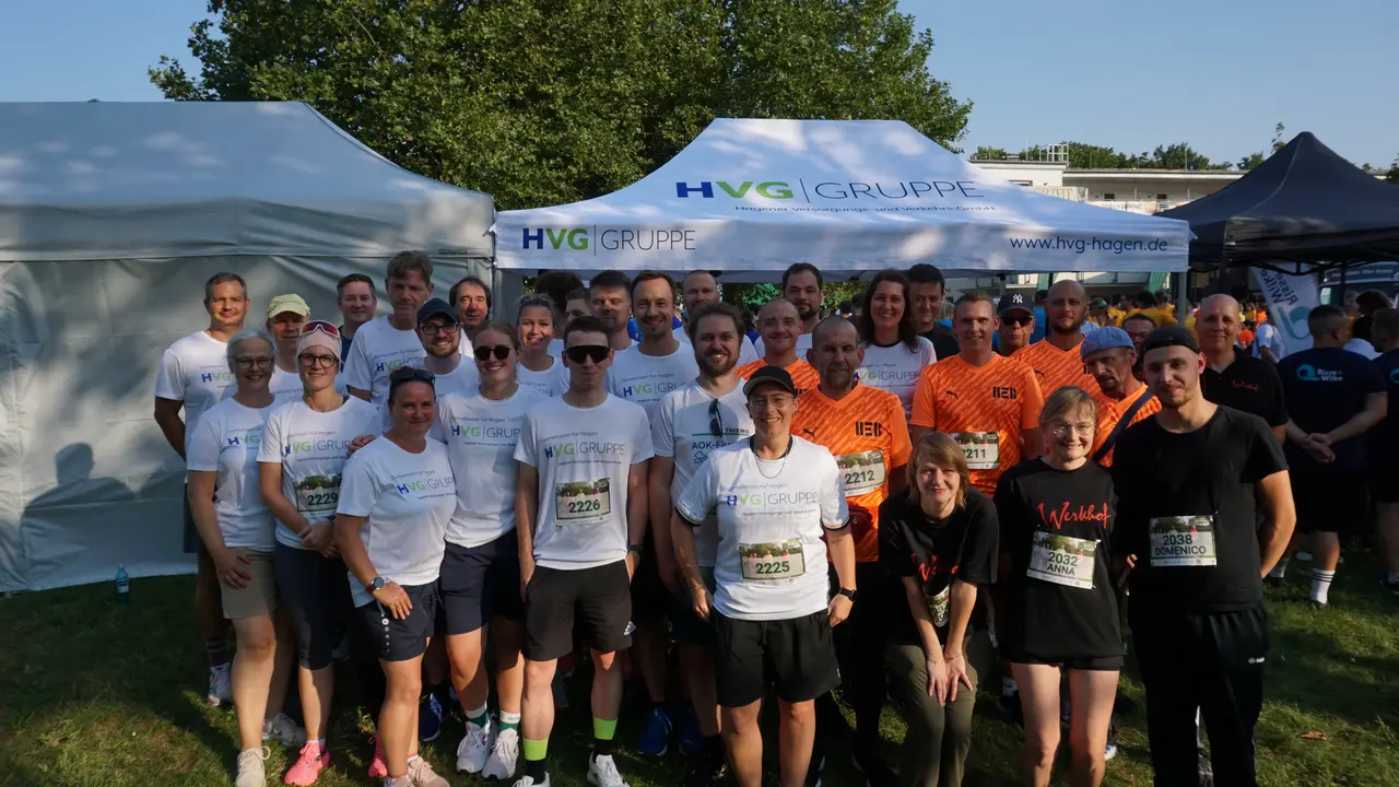 Bild des Team HVG-Gruppe beim 10. AOK Firmenlauf